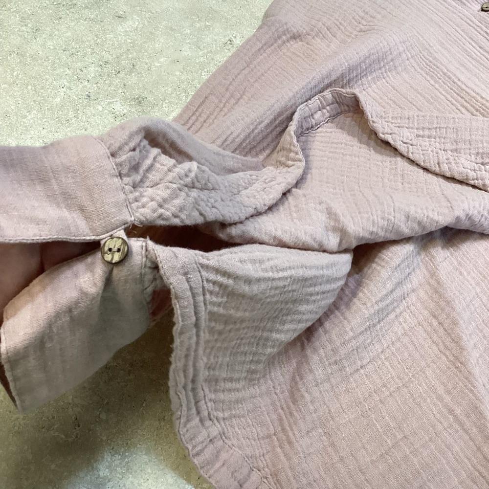 Free people women’s SZ S oversized poncho dusty pink boho top blouse - Picture 5 of 10